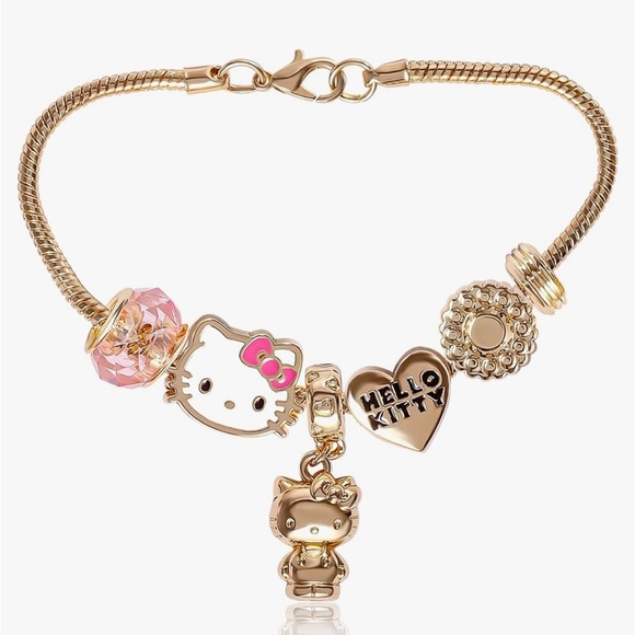 Hello Kitty pandora look bracelet in gold tone New! - Picture 1 of 2
